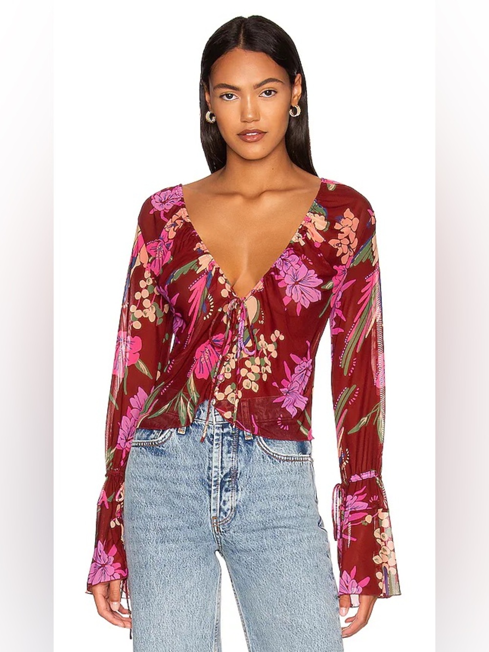 NWT Free People Of Paradise Top in Cocoa Combo - XS